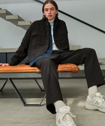 EMMA CLOTHES | 【セットアップ】ブライトポプリン レギュラーカラー L/S オーバーサイズ ドレープ CPOシャツ＆ワイドアンクルシェフパンツ EMMA CLOTHES 2020AW(セットアップ)