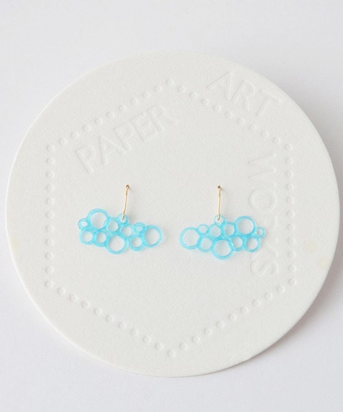 tone(トーン)の「【PAPER ART WORKS】bubble(ピアス(両耳用)・レディース・アクア・FREE)」の4枚目の写真