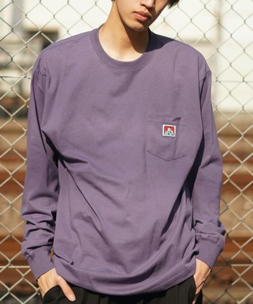 BEN DAVIS(ベンデイビス)の「【BEN DAVIS/ベンデイビス】ポケットロンT 0780036 しっかりとした肉厚生地 人気定番アイテムのロンTバージョン ユニセックス(Tシャツ/カットソー・メンズ・ホワイト/ブラック/ダークグリーン/ベージュ/カーキ/ダークパープル/ブラウン系その他/パープル/ダークブルー/ライトパープル/オリーブ/ピンク/オレンジ系その他・SMALL/MEDIUM/LARGE/X-LARGE)」の11枚目の写真