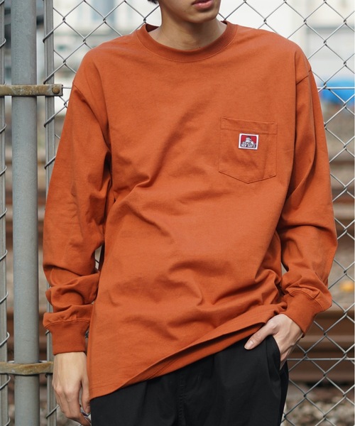BEN DAVIS(ベンデイビス)の「【BEN DAVIS/ベンデイビス】ポケットロンT 0780036 しっかりとした肉厚生地 人気定番アイテムのロンTバージョン ユニセックス(Tシャツ/カットソー・メンズ・ホワイト/ブラック/ダークグリーン/ベージュ/カーキ/ダークパープル/ブラウン系その他/パープル/ダークブルー/ライトパープル/オリーブ/ピンク/オレンジ系その他・SMALL/MEDIUM/LARGE/X-LARGE)」の13枚目の写真