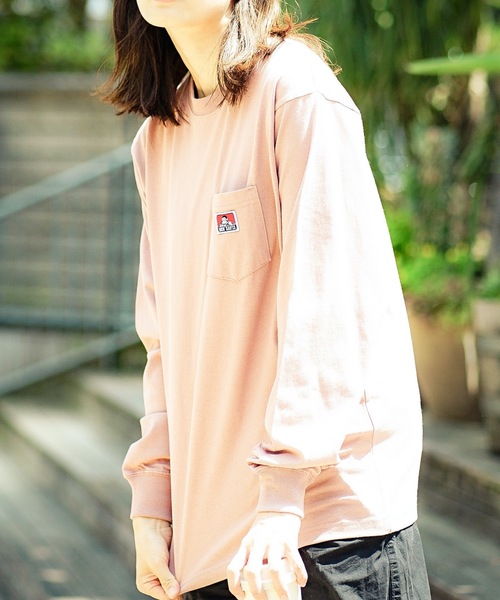 BEN DAVIS(ベンデイビス)の「【BEN DAVIS/ベンデイビス】ポケットロンT 0780036 しっかりとした肉厚生地 人気定番アイテムのロンTバージョン ユニセックス(Tシャツ/カットソー・メンズ・ホワイト/ブラック/ダークグリーン/ベージュ/カーキ/ダークパープル/ブラウン系その他/パープル/ダークブルー/ライトパープル/オリーブ/ピンク/オレンジ系その他・SMALL/MEDIUM/LARGE/X-LARGE)」の12枚目の写真