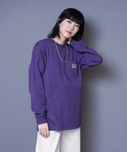 BEN DAVIS(ベンデイビス)の「【BEN DAVIS/ベンデイビス】ポケットロンT 0780036 しっかりとした肉厚生地 人気定番アイテムのロンTバージョン ユニセックス(Tシャツ/カットソー・メンズ・ホワイト/ブラック/ダークグリーン/ベージュ/カーキ/ダークパープル/ブラウン系その他/パープル/ダークブルー/ライトパープル/オリーブ/ピンク/オレンジ系その他・SMALL/MEDIUM/LARGE/X-LARGE)」の10枚目の写真