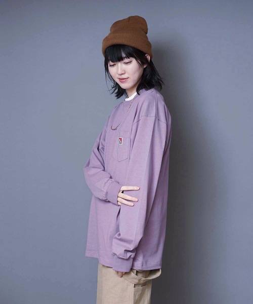 BEN DAVIS(ベンデイビス)の「【BEN DAVIS/ベンデイビス】ポケットロンT 0780036 しっかりとした肉厚生地 人気定番アイテムのロンTバージョン ユニセックス(Tシャツ/カットソー・メンズ・ホワイト/ブラック/ダークグリーン/ベージュ/カーキ/ダークパープル/ブラウン系その他/パープル/ダークブルー/ライトパープル/オリーブ/ピンク/オレンジ系その他・SMALL/MEDIUM/LARGE/X-LARGE)」の14枚目の写真