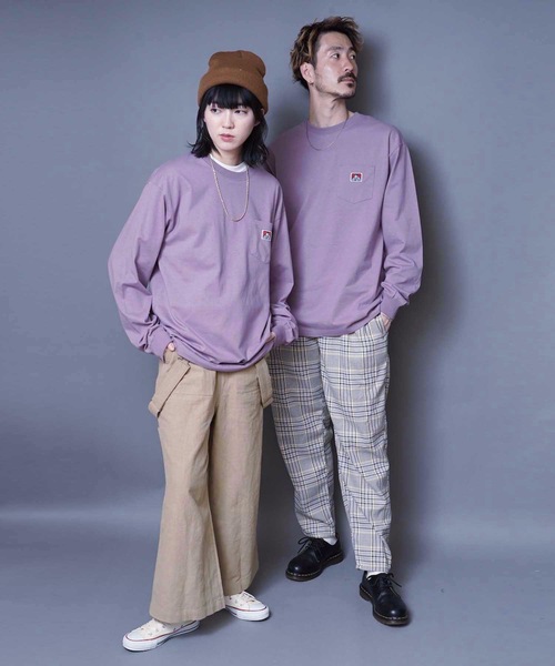 BEN DAVIS(ベンデイビス)の「【BEN DAVIS/ベンデイビス】ポケットロンT 0780036 しっかりとした肉厚生地 人気定番アイテムのロンTバージョン ユニセックス(Tシャツ/カットソー・メンズ・ホワイト/ブラック/ダークグリーン/ベージュ/カーキ/ダークパープル/ブラウン系その他/パープル/ダークブルー/ライトパープル/オリーブ/ピンク/オレンジ系その他・SMALL/MEDIUM/LARGE/X-LARGE)」の16枚目の写真