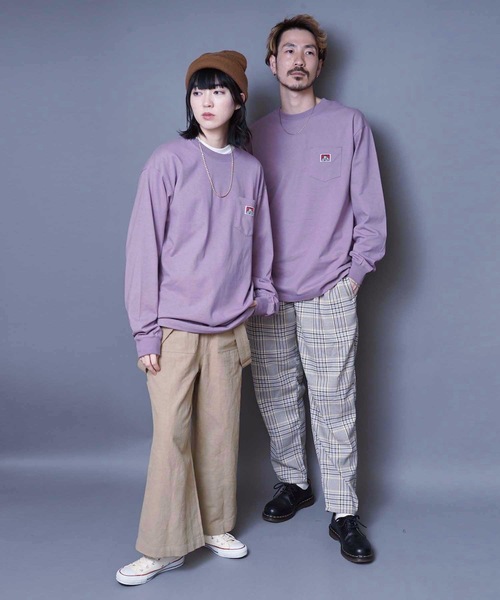BEN DAVIS(ベンデイビス)の「【BEN DAVIS/ベンデイビス】ポケットロンT 0780036 しっかりとした肉厚生地 人気定番アイテムのロンTバージョン ユニセックス(Tシャツ/カットソー・メンズ・ホワイト/ブラック/ダークグリーン/ベージュ/カーキ/ダークパープル/ブラウン系その他/パープル/ダークブルー/ライトパープル/オリーブ/ピンク/オレンジ系その他・SMALL/MEDIUM/LARGE/X-LARGE)」の17枚目の写真