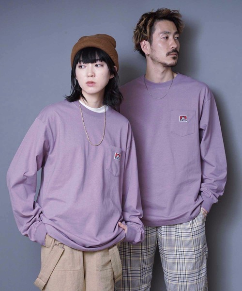 BEN DAVIS(ベンデイビス)の「【BEN DAVIS/ベンデイビス】ポケットロンT 0780036 しっかりとした肉厚生地 人気定番アイテムのロンTバージョン ユニセックス(Tシャツ/カットソー・メンズ・ホワイト/ブラック/ダークグリーン/ベージュ/カーキ/ダークパープル/ブラウン系その他/パープル/ダークブルー/ライトパープル/オリーブ/ピンク/オレンジ系その他・SMALL/MEDIUM/LARGE/X-LARGE)」の18枚目の写真