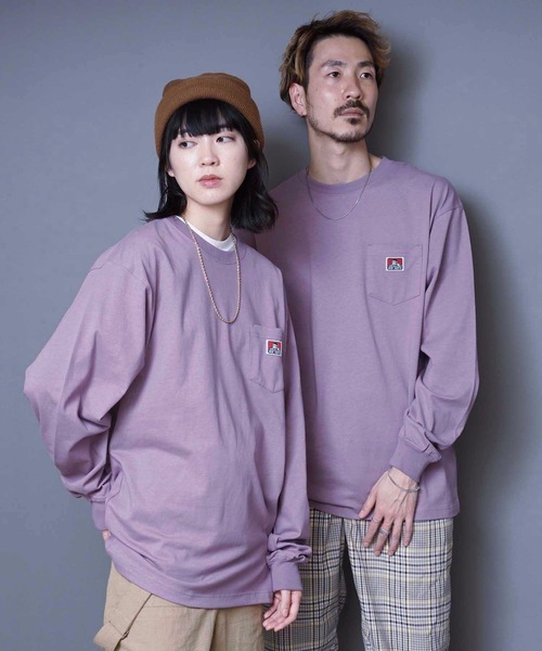 BEN DAVIS(ベンデイビス)の「【BEN DAVIS/ベンデイビス】ポケットロンT 0780036 しっかりとした肉厚生地 人気定番アイテムのロンTバージョン ユニセックス(Tシャツ/カットソー・メンズ・ホワイト/ブラック/ダークグリーン/ベージュ/カーキ/ダークパープル/ブラウン系その他/パープル/ダークブルー/ライトパープル/オリーブ/ピンク/オレンジ系その他・SMALL/MEDIUM/LARGE/X-LARGE)」の19枚目の写真