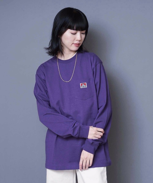 BEN DAVIS(ベンデイビス)の「【BEN DAVIS/ベンデイビス】ポケットロンT 0780036 しっかりとした肉厚生地 人気定番アイテムのロンTバージョン ユニセックス(Tシャツ/カットソー・メンズ・ホワイト/ブラック/ダークグリーン/ベージュ/カーキ/ダークパープル/ブラウン系その他/パープル/ダークブルー/ライトパープル/オリーブ/ピンク/オレンジ系その他・SMALL/MEDIUM/LARGE/X-LARGE)」の22枚目の写真