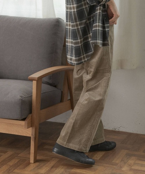 FORK&SPOON（フォークアンドスプーン）の「FORK&SPOON　コーデュロイパンツ∴（その他パンツ・レディース・ブラウン/アイボリー/グレー系その他・1/2）」の7枚目の写真