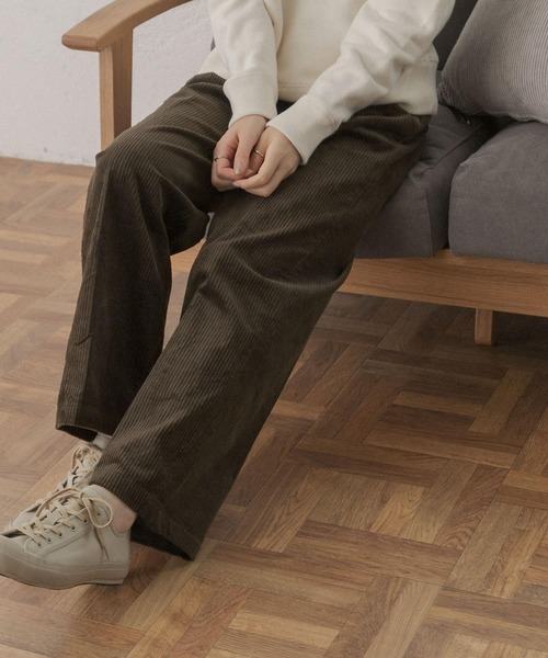 FORK&SPOON（フォークアンドスプーン）の「FORK&SPOON　コーデュロイパンツ∴（その他パンツ・レディース・ブラウン/アイボリー/グレー系その他・1/2）」の9枚目の写真