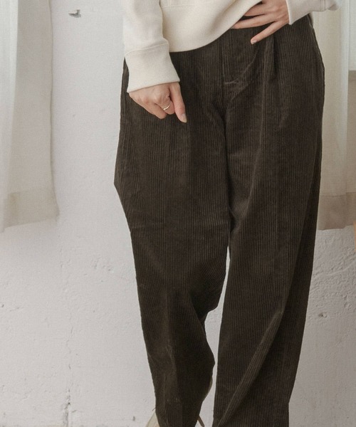 FORK&SPOON（フォークアンドスプーン）の「FORK&SPOON　コーデュロイパンツ∴（その他パンツ・レディース・ブラウン/アイボリー/グレー系その他・1/2）」の10枚目の写真