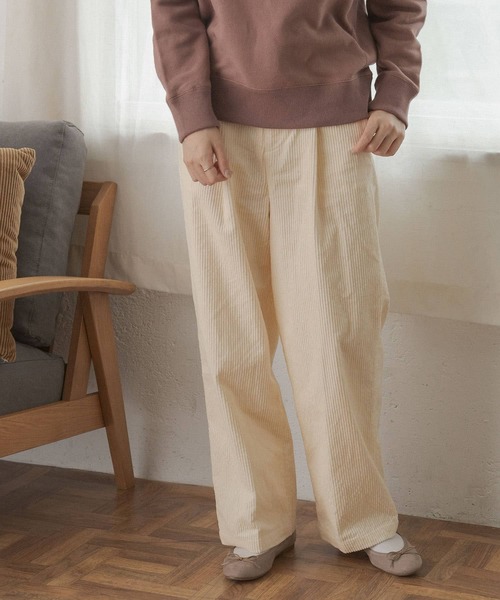 FORK&SPOON（フォークアンドスプーン）の「FORK&SPOON　コーデュロイパンツ∴（その他パンツ・レディース・ブラウン/アイボリー/グレー系その他・1/2）」の18枚目の写真