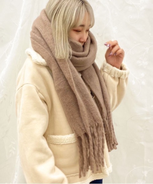 セール】ふわふわフリンジマフラー【ZOZOTOWN限定アイテム】（マフラー