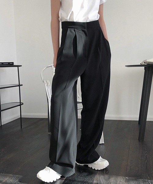 Center crease wide pants sb-4 chw1424-ファッション通販サイト