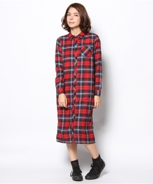 WEGO | WEGO/ネルチェックロングシャツ(シャツワンピース)