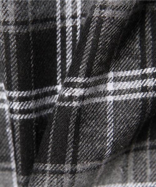 WEGO（ウィゴー）の「WEGO/ネルチェックロングシャツ（シャツワンピース・レディース・ブラック系その他/レッド系その他・FREE）」の11枚目の写真