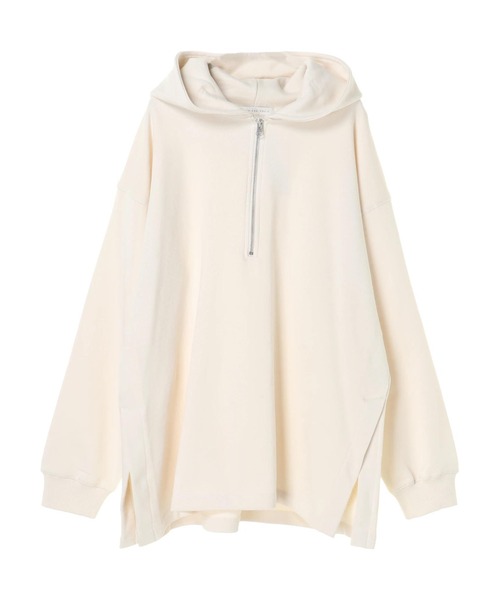 AMERICAN HOLIC（アメリカンホリック）の「ハーフZIP裏毛サイドスリットチュニック ＊（スウェット・レディース・オフホワイト/ライトグレー/チャコールグレー/ライトベージュ・FREE）」の13枚目の写真