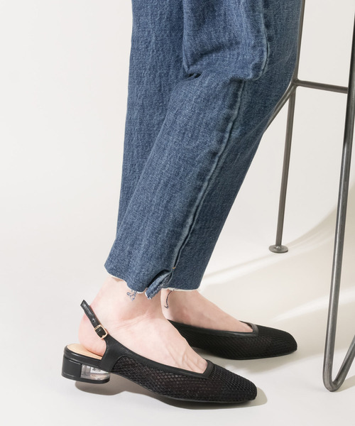 RANDA（ランダ）の「ネットメッシュバックベルトパンプス（パンプス・レディース・ブラック/アイボリー/ダークベージュ・LL/M/L/S）」の3枚目の写真