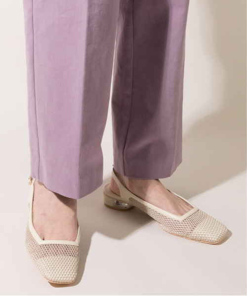 RANDA（ランダ）の「ネットメッシュバックベルトパンプス（パンプス・レディース・ブラック/アイボリー/ダークベージュ・LL/M/L/S）」の8枚目の写真