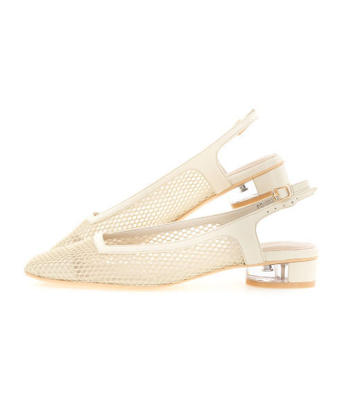 RANDA（ランダ）の「ネットメッシュバックベルトパンプス（パンプス・レディース・ブラック/アイボリー/ダークベージュ・LL/M/L/S）」の10枚目の写真