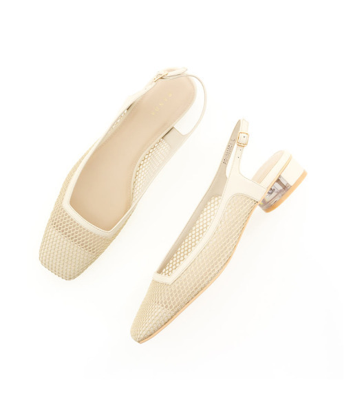 RANDA（ランダ）の「ネットメッシュバックベルトパンプス（パンプス・レディース・ブラック/アイボリー/ダークベージュ・LL/M/L/S）」の19枚目の写真