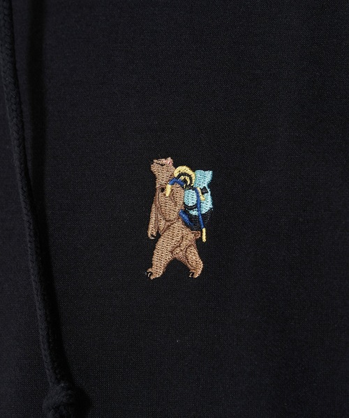 OUTDOOR PRODUCTS（アウトドアプロダクツ）の「【OUTDOOR PRODUCTS】防シワポンチ刺繍プルＰＫ パーカー　ワンポイント刺繍（パーカー・メンズ・カーキ/パープル/ブラック/アイボリー・X-LARGE/LARGE/MEDIUM）」の6枚目の写真