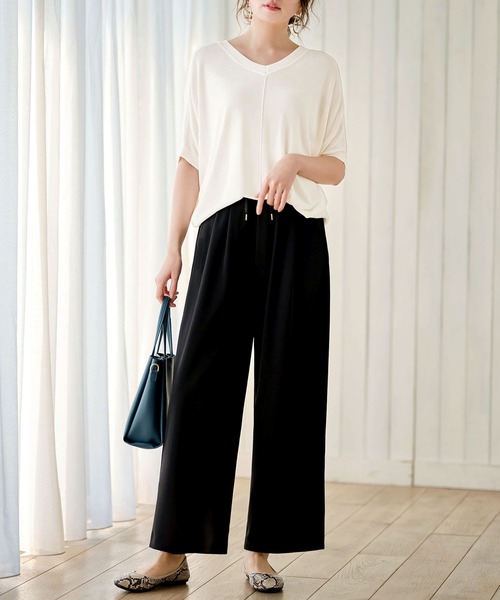 GeeRA（ジーラ）の「接触冷感！前後2WAYドルマンニット（ニット/セーター・レディース・ブラック/ベージュ/オフホワイト・LARGE/MEDIUM/XX-LARGE/X-LARGE）」の9枚目の写真