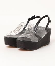 プラットフォームクリアサンダル