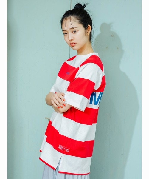 MILKFED.（ミルクフェド）の「RAGLAN BIG TUNIC（チュニック・レディース・ブラック/ベージュ/ライトグリーン/レッド/ネイビー・ONE SIZE）」の7枚目の写真