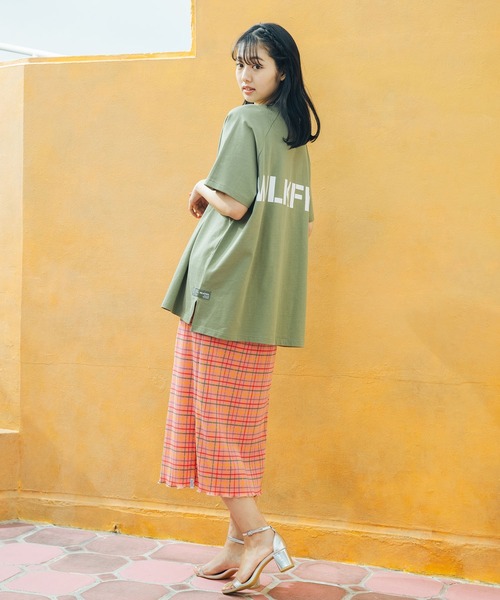 MILKFED.（ミルクフェド）の「RAGLAN BIG TUNIC（チュニック・レディース・ブラック/ベージュ/ライトグリーン/レッド/ネイビー・ONE SIZE）」の20枚目の写真