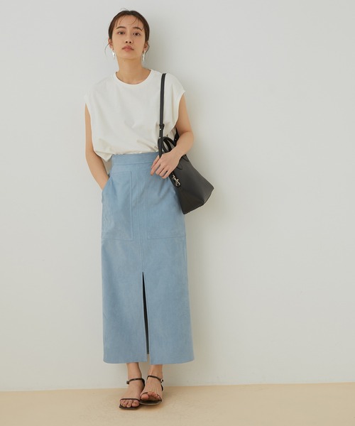 ADAM ET ROPE'(アダムエロペ)の「オーバーサイズノースリーブTEE(Tシャツ/カットソー・レディース・スミクロ/イエロー系その他/ブラック/オフホワイト・FREE)」の18枚目の写真