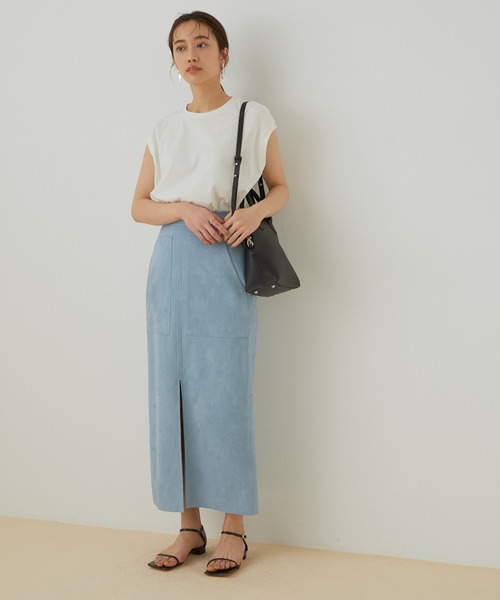 ADAM ET ROPE'(アダムエロペ)の「オーバーサイズノースリーブTEE(Tシャツ/カットソー・レディース・スミクロ/イエロー系その他/ブラック/オフホワイト・FREE)」の14枚目の写真