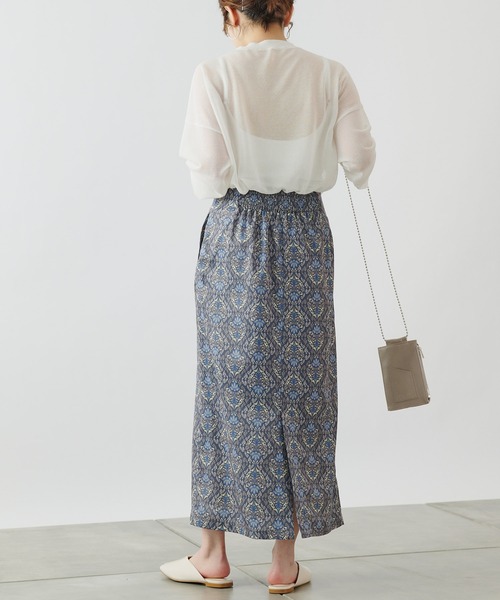 COLONY 2139（コロニートゥーワンスリーナイン）の「ダマスク柄ハイウエストタイトスカート（スカート・レディース・ミント/チャコールグレー・FREE）」の10枚目の写真