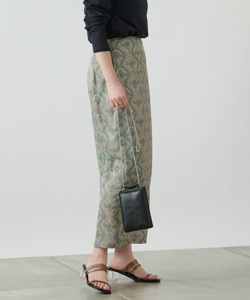 COLONY 2139（コロニートゥーワンスリーナイン）の「ダマスク柄ハイウエストタイトスカート（スカート・レディース・ミント/チャコールグレー・FREE）」の22枚目の写真