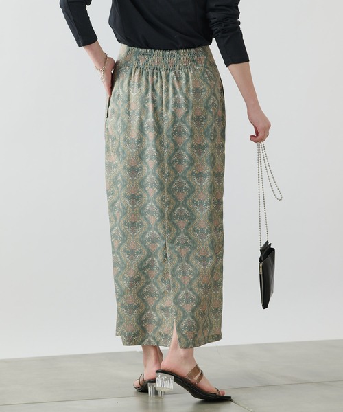 COLONY 2139（コロニートゥーワンスリーナイン）の「ダマスク柄ハイウエストタイトスカート（スカート・レディース・ミント/チャコールグレー・FREE）」の8枚目の写真