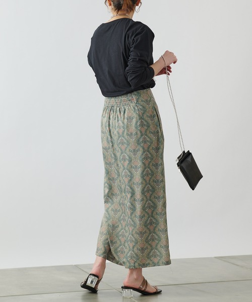 COLONY 2139（コロニートゥーワンスリーナイン）の「ダマスク柄ハイウエストタイトスカート（スカート・レディース・ミント/チャコールグレー・FREE）」の19枚目の写真