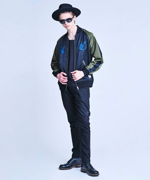 CRIMIE リバーシブル スカジャン 美品】THE CRIMIE クライミー スカジャン スワロー リバーシブル