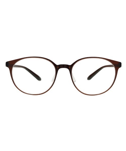 Zoff（ゾフ）の「ボストン型 クリアレンズサングラス｜Zoff UV CLEAR SUNGLASSES (UV100%カット)（メガネ・レディース・クリア/ブラウン・FREE）」の4枚目の写真