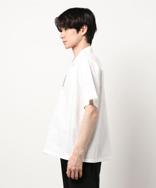 WESTBOY(ウエストボーイ)の「【COLN】Open-collar Pullover Shirt in Cotton CLN21S03TP(シャツ/ブラウス・メンズ・ホワイト・S/M/L/XL)」の7枚目の写真