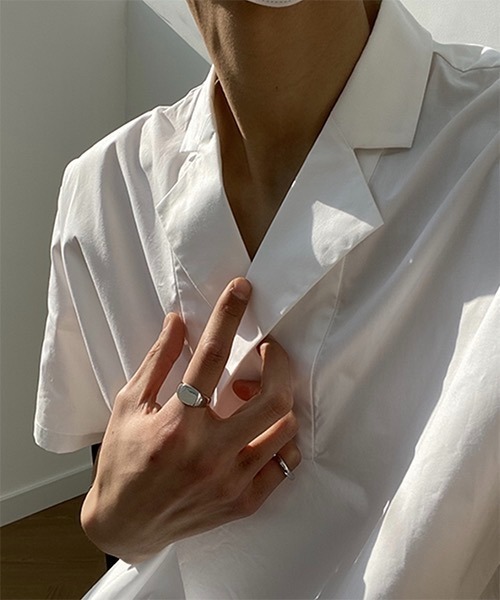 WESTBOY(ウエストボーイ)の「【COLN】Open-collar Pullover Shirt in Cotton CLN21S03TP(シャツ/ブラウス・メンズ・ホワイト・S/M/L/XL)」の8枚目の写真