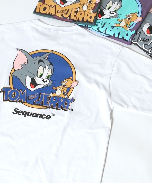 Tom&Jerry(トムアンドジェリー)の「Tom&Jerry/ トムとジェリー コミック イラスト サークルロゴ ワンポイント バックプリントTシャツ(Tシャツ/カットソー・レディース・ホワイト系その他/ブラック系その他/グレー系その他/ベージュ系その他/ホワイト系その他2/ブラック系その他2/パープル系その他/ホワイト系その他3/ホワイト系その他4/グレー系その他2/ホワイト系その他5/ブラック系その他3/パープル系その他2/ホワイト/ホワイト系/チャコールグレー/サックスブルー/ホワイト系1/ホワイト系その他6/ベージュ系その他2/ホワイト系その他7/ライトブルー・M/L)」の4枚目の写真