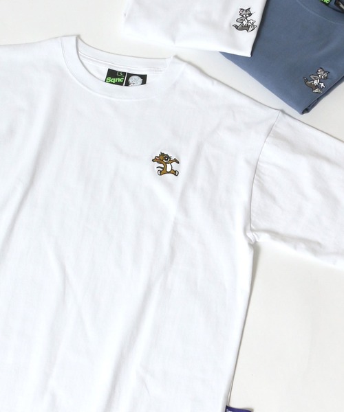 Tom&Jerry(トムアンドジェリー)の「Tom&Jerry/ トムとジェリー コミック イラスト サークルロゴ ワンポイント バックプリントTシャツ(Tシャツ/カットソー・レディース・ホワイト系その他/ブラック系その他/グレー系その他/ベージュ系その他/ホワイト系その他2/ブラック系その他2/パープル系その他/ホワイト系その他3/ホワイト系その他4/グレー系その他2/ホワイト系その他5/ブラック系その他3/パープル系その他2/ホワイト/ホワイト系/チャコールグレー/サックスブルー/ホワイト系1/ホワイト系その他6/ベージュ系その他2/ホワイト系その他7/ライトブルー・M/L)」の6枚目の写真