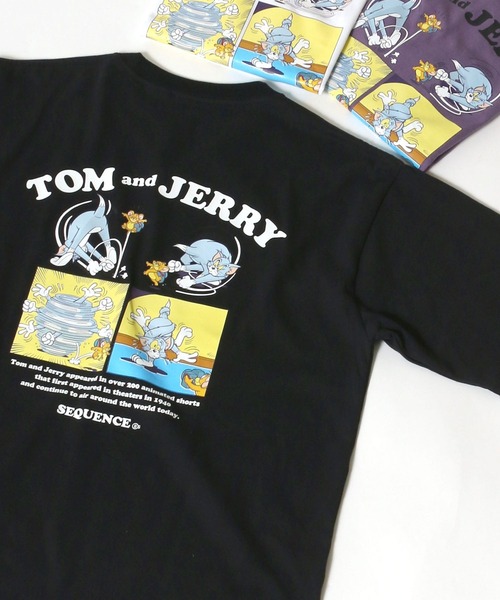 Tom&Jerry(トムアンドジェリー)の「Tom&Jerry/ トムとジェリー コミック イラスト サークルロゴ ワンポイント バックプリントTシャツ(Tシャツ/カットソー・レディース・ホワイト系その他/ブラック系その他/グレー系その他/ベージュ系その他/ホワイト系その他2/ブラック系その他2/パープル系その他/ホワイト系その他3/ホワイト系その他4/グレー系その他2/ホワイト系その他5/ブラック系その他3/パープル系その他2/ホワイト/ホワイト系/チャコールグレー/サックスブルー/ホワイト系1/ホワイト系その他6/ベージュ系その他2/ホワイト系その他7/ライトブルー・M/L)」の13枚目の写真
