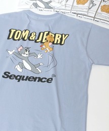 Tom＆Jerry/ トムとジェリー コミック イラスト サークルロゴ ワンポイント バックプリントTシャツ