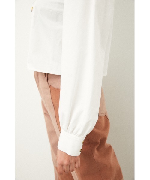 LAGUA GEM（ラグアジェム）の「BIG COLLAR TOPS（シャツ/ブラウス・レディース・ホワイト/ライム/ブラック・MEDIUM/SMALL）」の13枚目の写真