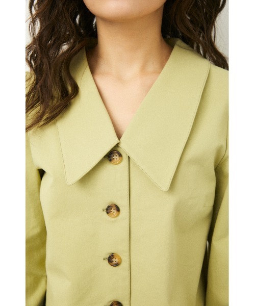 LAGUA GEM（ラグアジェム）の「BIG COLLAR TOPS（シャツ/ブラウス・レディース・ホワイト/ライム/ブラック・MEDIUM/SMALL）」の15枚目の写真