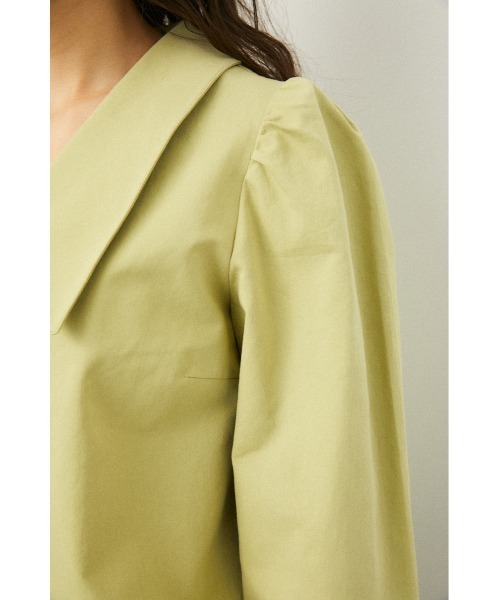 LAGUA GEM（ラグアジェム）の「BIG COLLAR TOPS（シャツ/ブラウス・レディース・ホワイト/ライム/ブラック・MEDIUM/SMALL）」の18枚目の写真