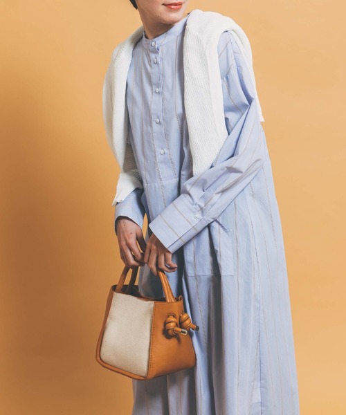 Doux archives（ドゥアルシーヴ）の「【web限定】キャンバス×ＰＵ切替ハンドＢＡＧ（ハンドバッグ・レディース・アイボリー/ブラック/キャメル・FREE）」の14枚目の写真