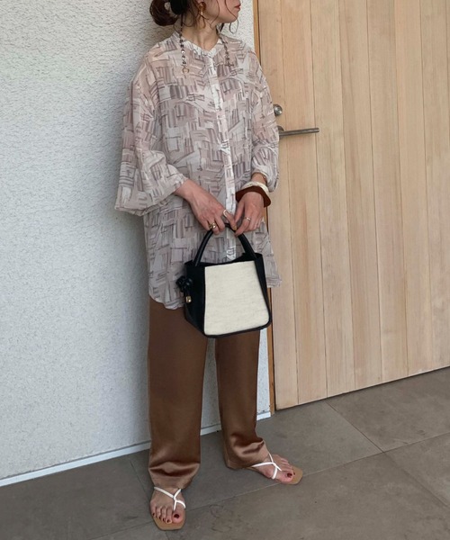 Doux archives（ドゥアルシーヴ）の「【web限定】キャンバス×ＰＵ切替ハンドＢＡＧ（ハンドバッグ・レディース・アイボリー/ブラック/キャメル・FREE）」の13枚目の写真