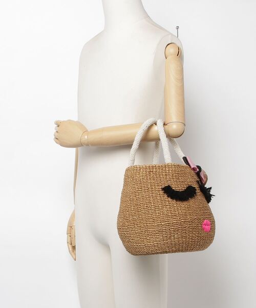 a-jolie（アジョリー）の「a-jolie アイラッシュちゃんカゴバッグ（かごバッグ・レディース・ライトベージュ/ベージュ・FREE）」の13枚目の写真